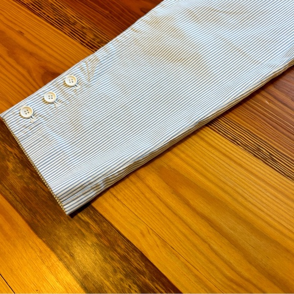 Talbots Blue and White Seersucker Pants Size 4 - Picture 4 of 8